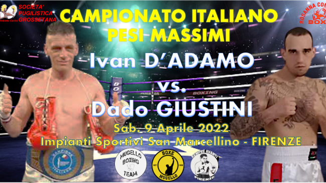 D’Adamo VS Giustini per il tricolore del pesi massimi