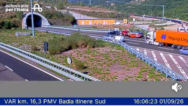 A1, incidente in galleria oggi pomeriggio 