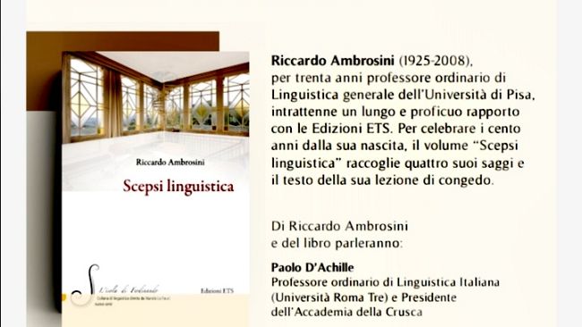 'Scepsi linguistica' di Riccardo Ambrosini
