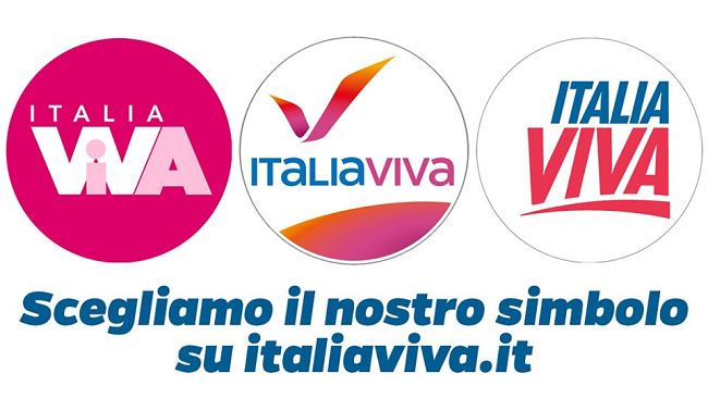 Simbolo Italia Viva: tre loghi in lizza, quello giusto sarà scelto on line