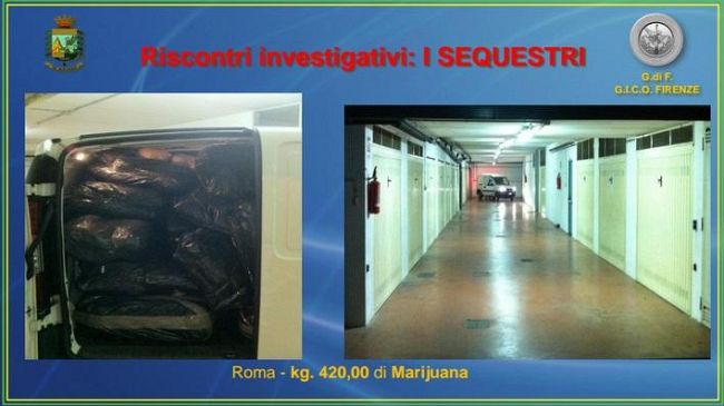 Guardia di Finanza di Firenze, sequestrati 780kg di marijuana
