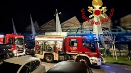 Incendio nell'ex Meccanotessile