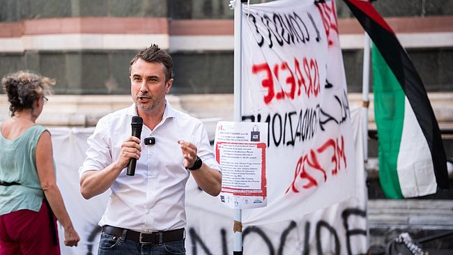 Il sindaco di Sesto, Falchi a Firenze alla Tenda per la Palestina