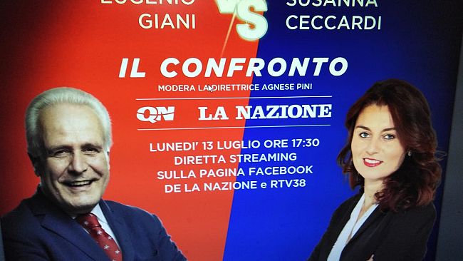 Giani-Ceccardi: primo confronto in diretta tv e Facebook