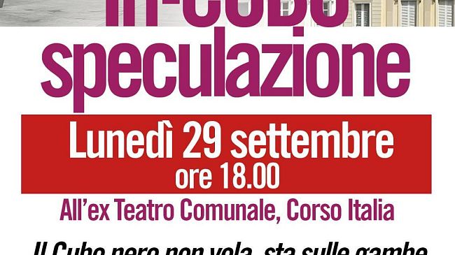 Iniziativa ' Cubo nero' a Firenze il 29 settembre