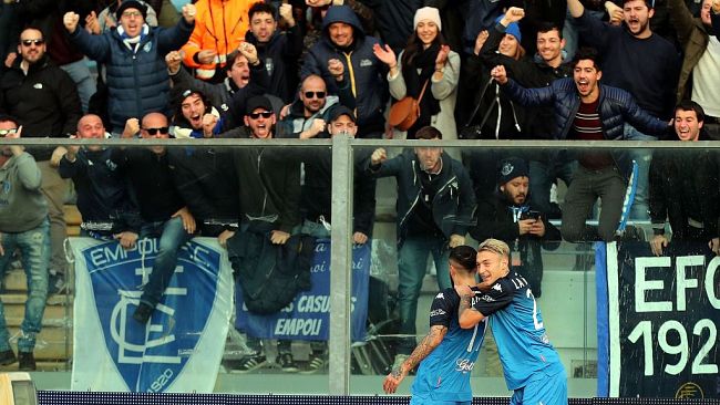 Empoli vs Bologna 2 -1. La coppia La Gumina - Caputo ancora in gol.