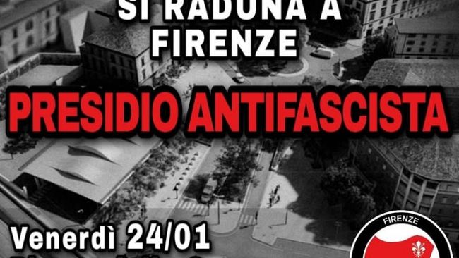 Firenze Antifascista, presidio contro la festa di estrema destra