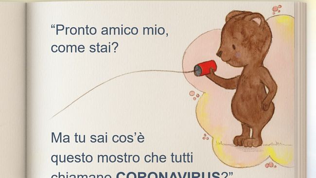 Asso, l'orsetto che spiega il Coronavirus ai bambini