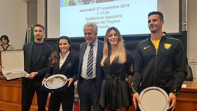 Giornata Olimpica 2019: premi speciali ai viola Castrovilli e Guagni