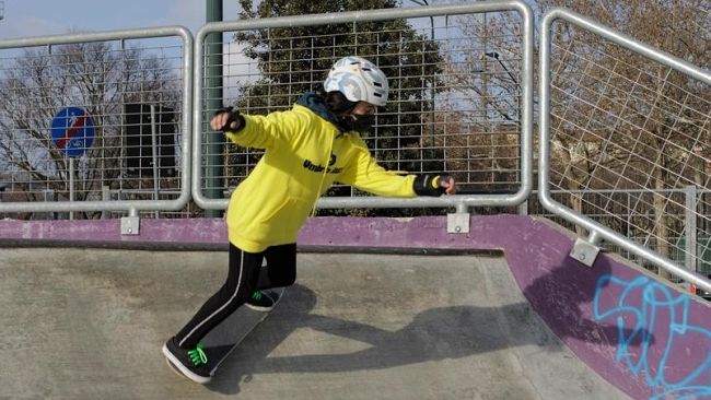 Skateboard rosa a Firenze