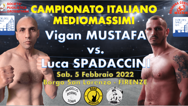 Mustafa VS Spadaccini per il titolo italiano dei pesi medio massimi