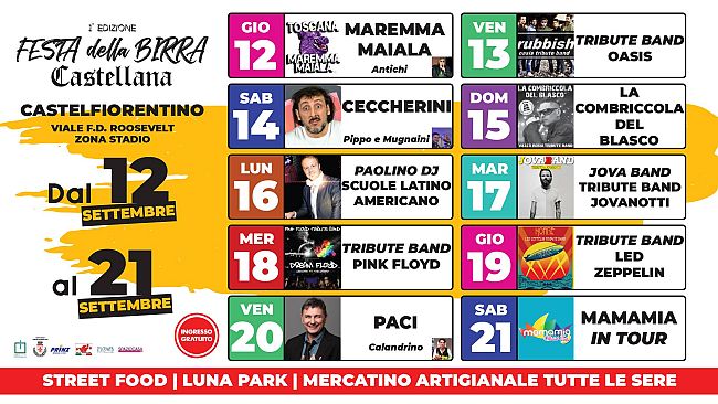 A Castelfiorentino la 1^ Festa della Birra