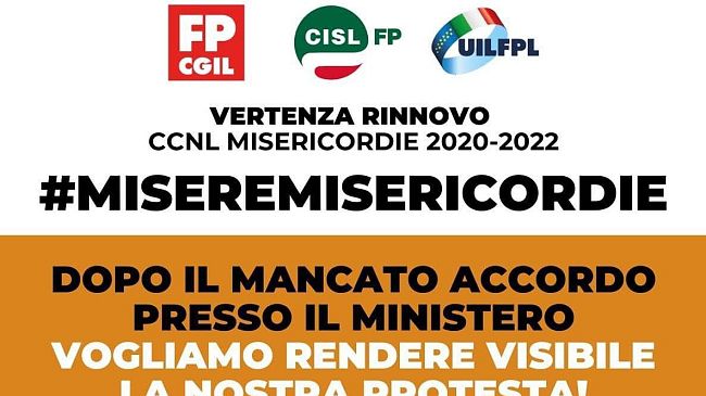 Misericordie, lavoratori in agitazione