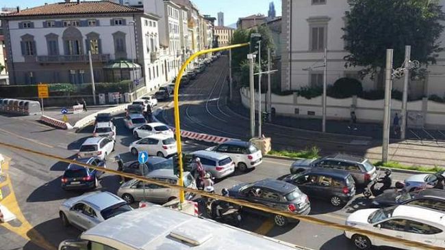 Traffico in ingresso a Firenze: operai richiamati in cantiere
