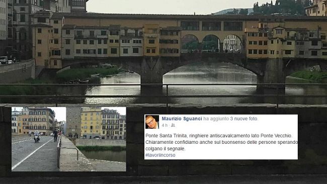 Santa Trinita, arrivano le ringhiere anti scavalco: Guelfi e Ghibellini