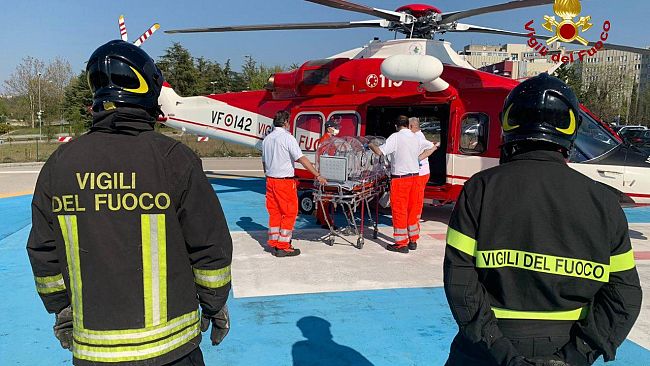 Positivo Covid-19 da Città di Castello a Firenze in elicottero