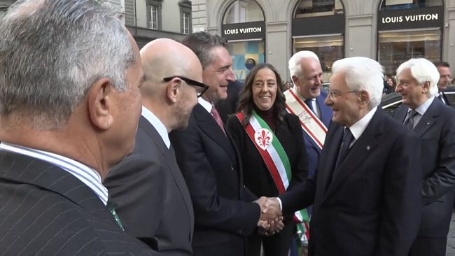 Il Presidente della Repubblica Sergio Mattarella in visita a Firenze
