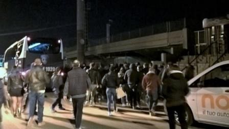 Contestazione dei tifosi dell'Empoli.