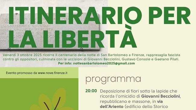 Il centenario della notte di San Bartolomeo a Firenze