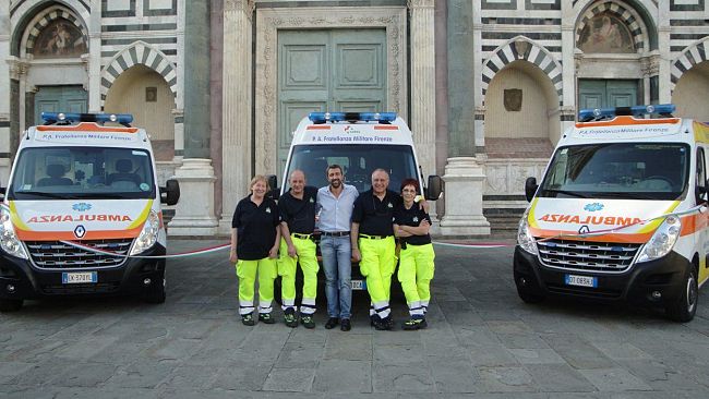 A Firenze tre nuove ambulanze per la Fratellanza Militare