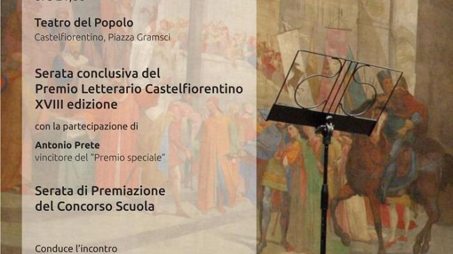 Premio Letterario Castelfiorentino: il «Premio speciale» 2018 ad Antonio Prete