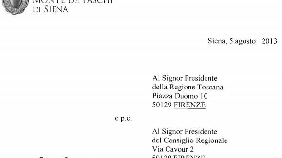 Fondazione avvisa Giunta anziché Consiglio, ma MPS smentisce