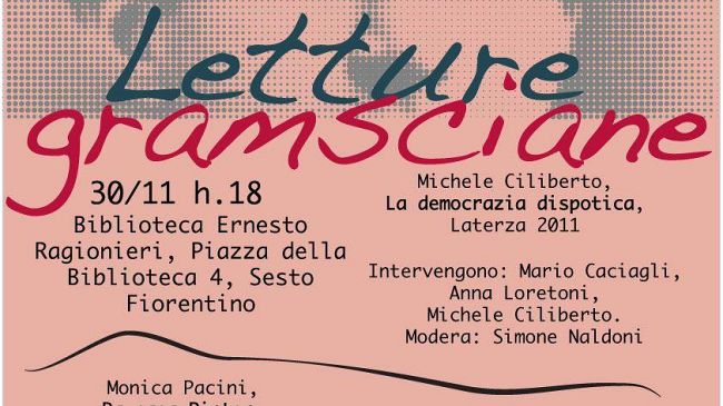 Per 'Letture Gramsciane' la presentazione de 'La democrazia dispotica'