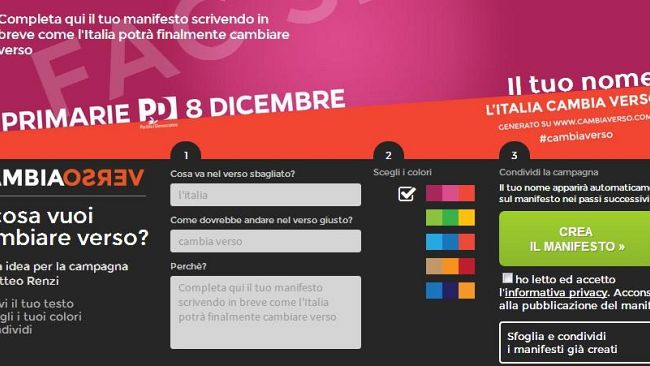 Matteo Renzi da Santoro, intanto visitatori record per il gioco dei manifesti