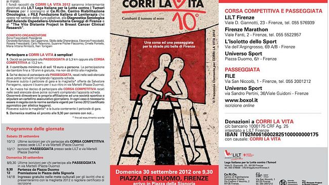 Corri la Vita 2012, in arrivo la grande festa del decennale
