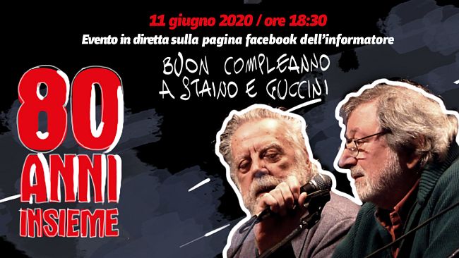 Compleanno in coppia: Guccini e Staino festeggiano on line