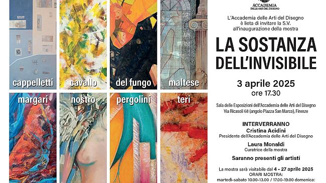 'La sostanza dell'invisibile' all’Accademia delle Arti del Disegno