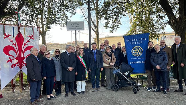 Firenze: un giardino dedicato a Paul Harris, fondatore del Rotary Club