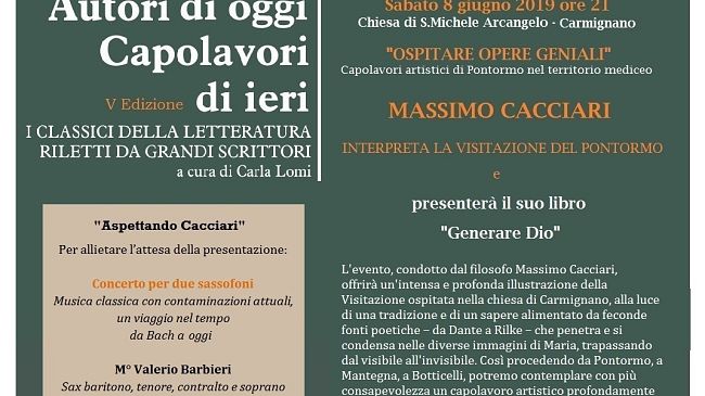 Carmignano, Cacciari presenta il suo libro e spiega Pontormo