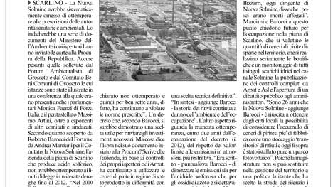 Nuova Solmine: la segnalazione degli ispettori alla Procura