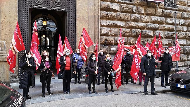 Presidio lavoratori ex appalti storici a Firenze