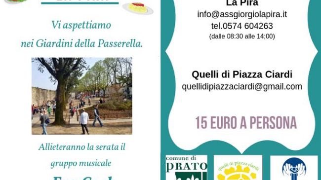 Onlus Giorgio La Pira, cena di beneficenza a Prato