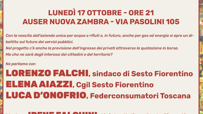 La sinistra dice no all’operazione Multiutility Toscana