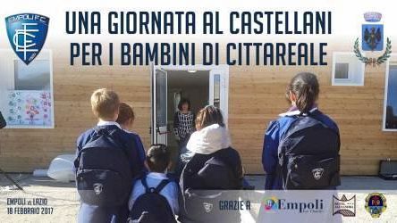 I bambini di Cittareale al ‘Castellani’ per assistere a Empoli-Lazio