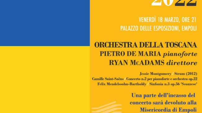 Empoli: l’Orchestra della Toscana a sostegno del popolo ucraino