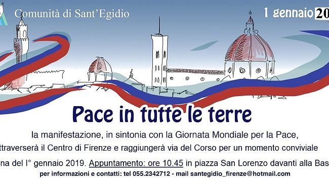 'Pace in tutte le terre' a Firenze per cominciare il 2019