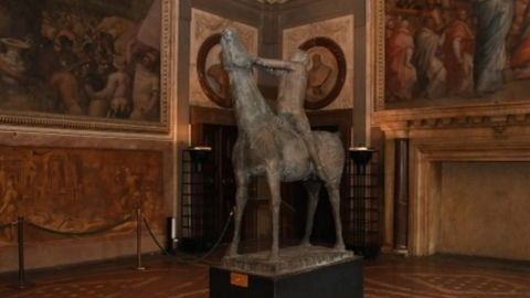 Il Cavaliere di Marino Marini nella Sala Leone X