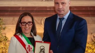 Le Chiavi di Firenze consegnate al sindaco di Kyiv Vitaliy Klitschko