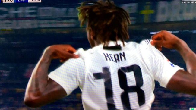Juventus vs Empoli 1-0. Kean risolve la gara. Bel gioco dell'Empoli.
