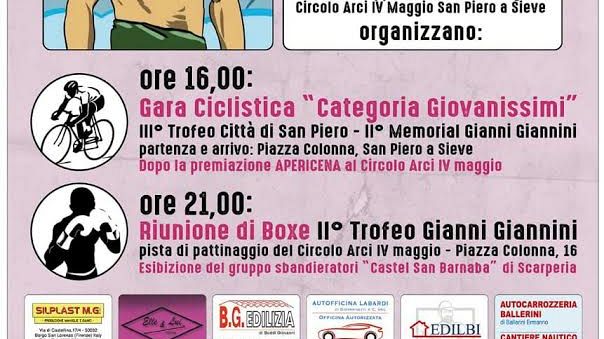 Il 21 Luglio a San Piero a Sieve il 2° Memorial Gianni Giannini
