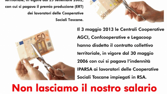 Le Coop sociali toscane disdettano gli integrativi