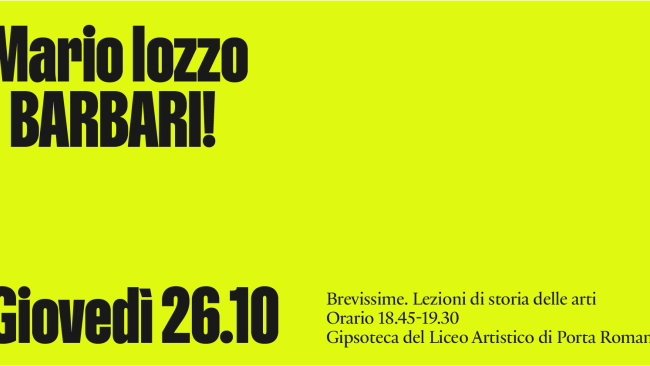 'Brevissime': Mario Iozzo alla Gipsoteca di Porta Romana
