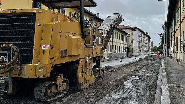 Asfalto anti rumore in via Paisiello