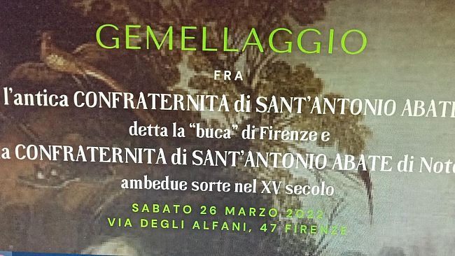 Gemellaggio tra antiche confraternite dedicate a S. Antonio Abate