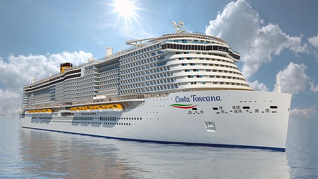 Costa Crociere: oggi il varo tecnico di Toscana, la nuova ammiraglia della flotta