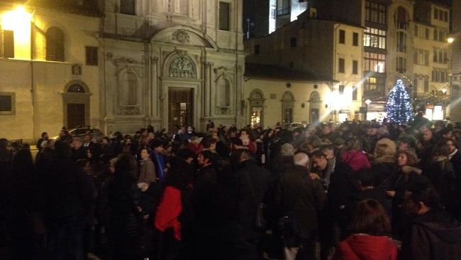 Je Suis Charlie, Firenze in piazza Ognissanti